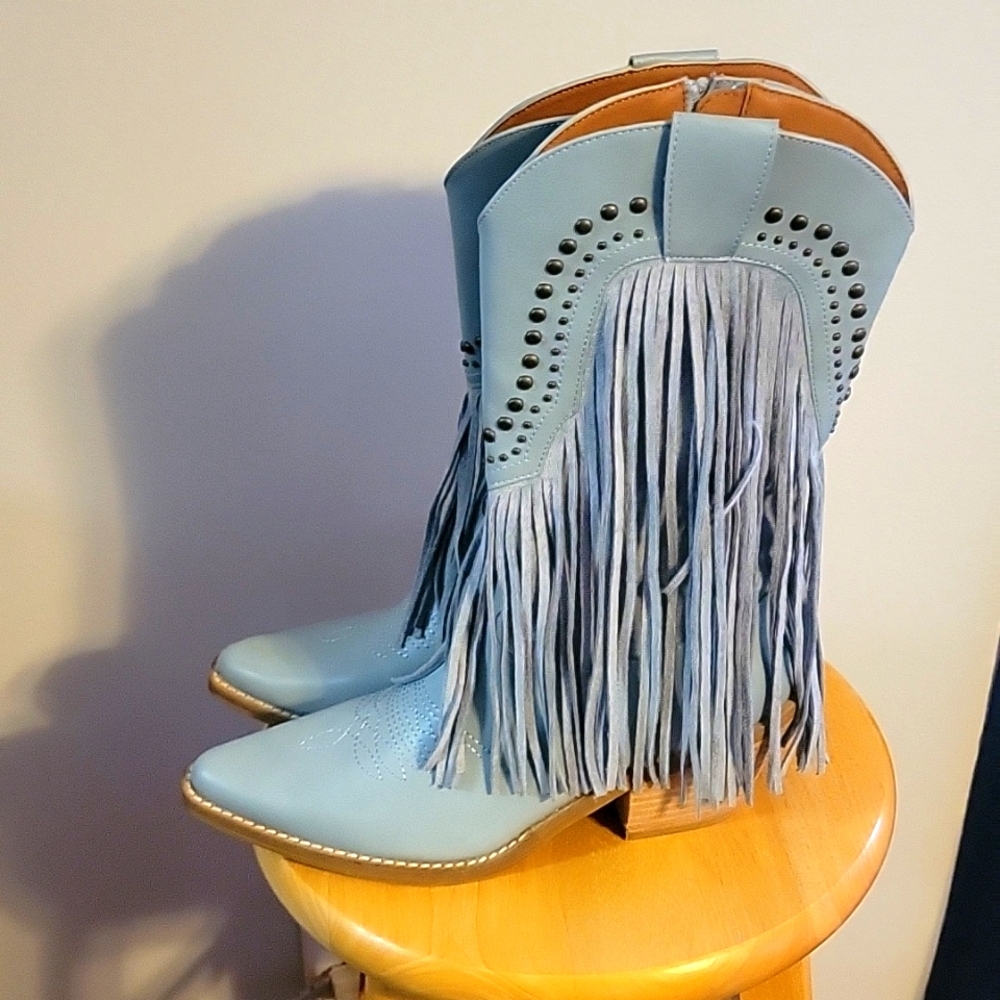 Beast Fashion Adela Fringe Western Boots ***STUNNING***
